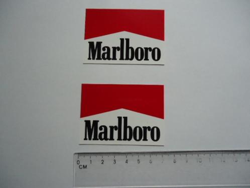 sticker 2 x MARLBORO PLASTIC logo race rallt cross autocross, Verzamelen, Stickers, Zo goed als nieuw, Bedrijf of Vereniging, Verzenden