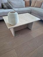 Travertin Salontafel Vierkant, Huis en Inrichting, Tafels | Salontafels, Ophalen, Overige materialen, Gebruikt, 50 tot 100 cm