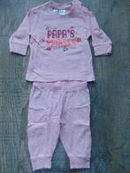 Pyjama setje roze maat 62 Papa's Prinses lange broek + shirt, Nacht- of Onderkleding, Meisje, Fun2wear, Ophalen of Verzenden