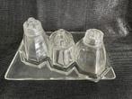 Art Deco stijl peper, zout en mosterd stel, Ophalen of Verzenden