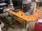 industrieel eettafel 6 personen bamboe, Ophalen, 200 cm of meer, Zo goed als nieuw, Vijf personen of meer