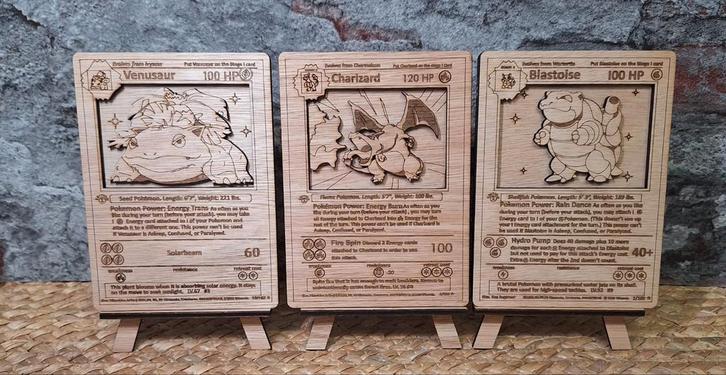 Houten Pokémonkaarten!, Hobby en Vrije tijd, Verzamelkaartspellen | Pokémon, Ophalen of Verzenden