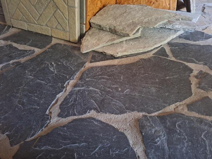 Mystic Black flagstones € 27,95 p/m2 inclusief btw, Tuin en Terras, Tegels en Klinkers, Nieuw, Terrastegels, Natuursteen, Ophalen