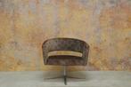 Als NIEUW! bruine stoffen Montis Turner design draaifauteuil, Huis en Inrichting, Fauteuils, Montis, Design, Montis, 75 tot 100 cm