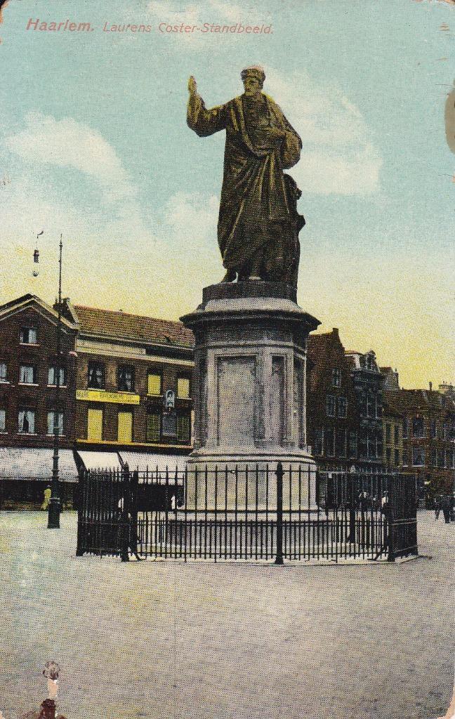 00231 Haarlem - Standbeeld Laurens Coster, Verzamelen, Ansichtkaarten | Nederland, Ongelopen, Noord-Holland, Voor 1920, Verzenden