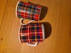 KERST BEKERS ❤️ TARTAN SCHOTSE RUIT, Ophalen of Verzenden, Nieuw, Feestartikel, Kerst of Sinterklaas