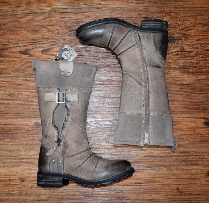 YELLOW CAB - leren Airbase laarzen Tan - maat 37, Kleding | Dames, Schoenen, Nieuw, Hoge laarzen, Overige kleuren, Ophalen of Verzenden