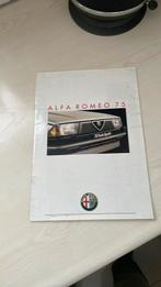 Alfa  Romeo 75 folder 1988, Boeken, Auto's | Folders en Tijdschriften, Ophalen of Verzenden, Zo goed als nieuw