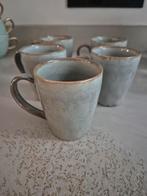 5 Lichtgrijze Xenos Koffiekopjes, Huis en Inrichting, Gebruikt, Keramiek, Ophalen of Verzenden, Effen