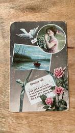 Oude ansichtkaart Groeten uit Kanaalstraat 1924, Ophalen of Verzenden, 1920 tot 1940, Gelopen, Noord-Holland