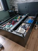 Brimnes Bed ikea met opberg lades. 140x200, Ophalen, Wit, Tweepersoons, 140 cm