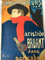 Litho affiche H. de Toulouse-Lautrec Aristide Bruant A’dam, Antiek en Kunst, Kunst | Litho's en Zeefdrukken, Ophalen of Verzenden