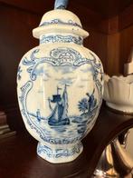 klein blauw handgeschilderd potje, Antiek en Kunst, Antiek | Servies los, Ophalen of Verzenden