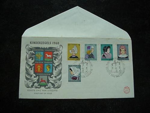 FDC E46, Kinderzegels 1960, met gewist adres en open klep., Postzegels en Munten, Postzegels | Eerstedagenveloppen, Onbeschreven