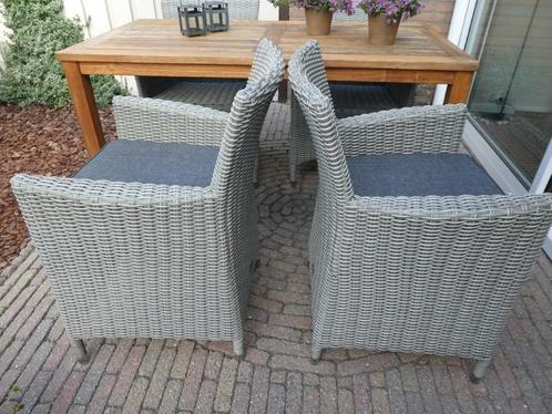Kees Smit Intenso Borno graphite 4x diningstoel tuinstoel, Tuin en Terras, Tuinsets en Loungesets, Gebruikt, Wicker, 4 zitplaatsen