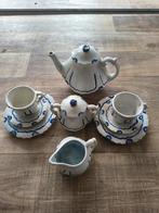 Delfts Blauw Miniatuur Theeservies 9-delig, Antiek en Kunst, Ophalen of Verzenden