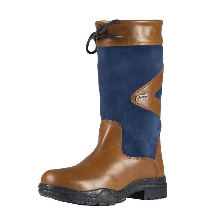 Cognac/blauwe Horka Greenwich halfhoge outdoorlaarzen mt 39, Dieren en Toebehoren, Paardrijkleding, Nieuw, Dames, Heren, Schoeisel