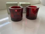 2x iittala kivi rood, Huis en Inrichting, Overige materialen, Ophalen of Verzenden, Zo goed als nieuw, Minder dan 25 cm