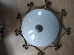 Jaren 50 plafonnière nr4, Huis en Inrichting, Lampen | Plafondlampen, Ophalen, Gebruikt, Glas, Jaren 50