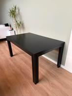Zwarte Uitschuiftafel - Eettafel, Huis en Inrichting, Ophalen, Gebruikt, 50 tot 100 cm, Vijf personen of meer