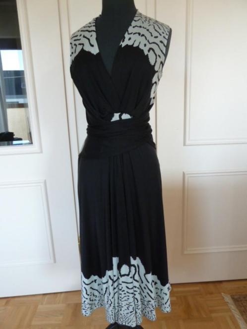 Issa London pure jersey zijden jurk zwart/ijsblauw, nieuw!, Kleding | Dames, Jurken, Nieuw, Maat 38/40 (M), Zwart, Knielengte