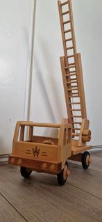 Houten Brandweerwagen met Ladder ddr fwf, Ophalen of Verzenden, Zo goed als nieuw, Duw- of Trekspeelgoed