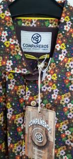 Companeros overhemd bloem colour XL Nieuw met kaartje, Nieuw, Companeros, Halswijdte 43/44 (XL), Verzenden