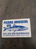3664 Pierre Janssens Vis Sticker, Ophalen of Verzenden, Gebruikt