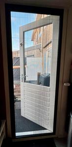 Plisséhordeur antraciet hordeur plissé, Ophalen, 80 tot 100 cm, Hordeur, Zo goed als nieuw