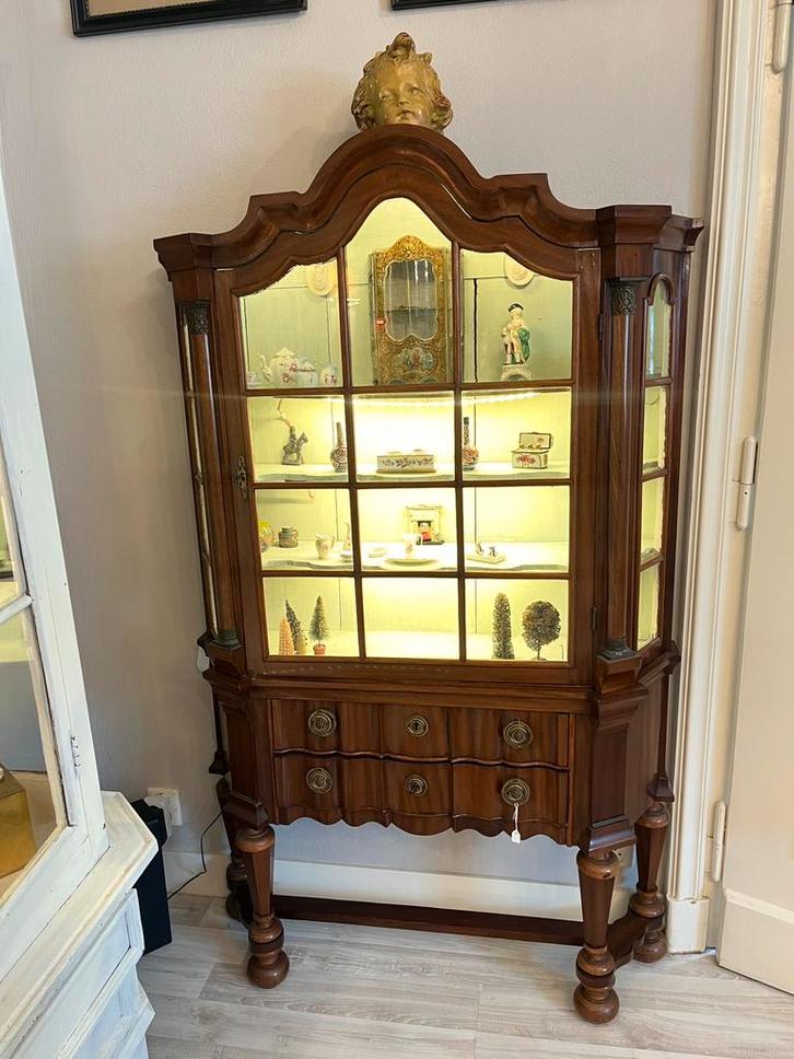 Klein Antiek  mahoniehouten kabinet 1880, Antiek en Kunst, Antiek | Meubels | Kasten, Ophalen