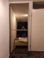 3 schuifdeuren met rails en spiegel, Huis en Inrichting, Kasten | Kledingkasten, Ophalen, Gebruikt, 200 cm of meer, 200 cm of meer