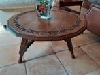 Antieke lage ronde tafel, Ophalen, Gebruikt, Minder dan 50 cm, 100 tot 150 cm