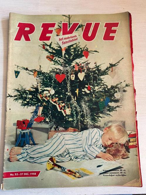 Nieuwe Revu december 1958 Tom Poes op de achterzijde, Verzamelen, Tijdschriften, Kranten en Knipsels, Tijdschrift, Nederland, 1940 tot 1960