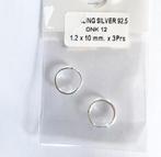 Fijne kleine oorringetjes zilver 8-10 of 12 mm, Hangers, Nieuw, Ophalen of Verzenden, Zilver