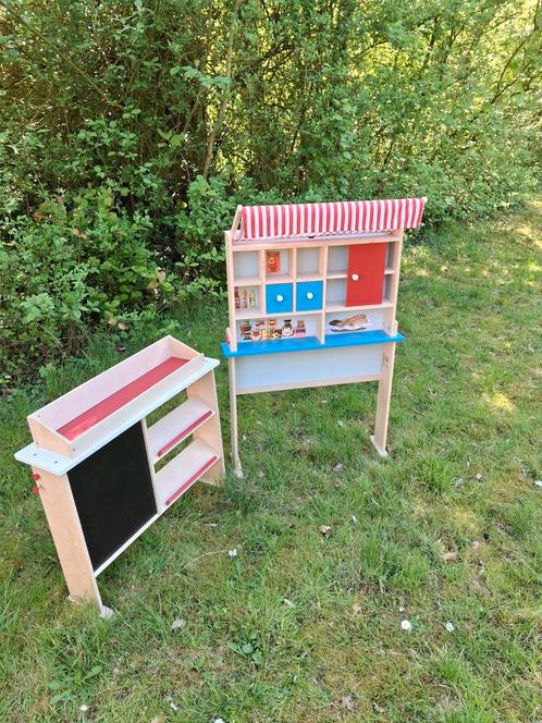 Speelgoedwinkeltje hout, Kinderen en Baby's, Speelgoed | Houten speelgoed, Zo goed als nieuw, Overige typen, Ophalen of Verzenden