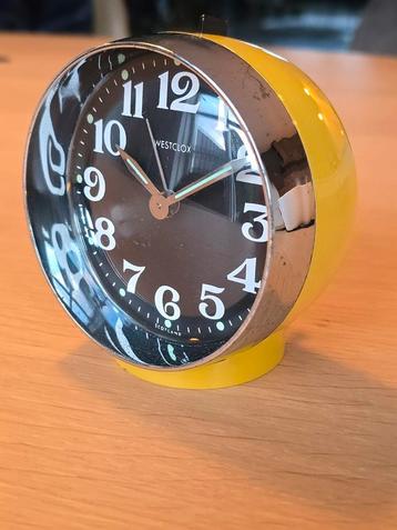 Antieke mid century Westclox Scotland gele klok wekker €39 beschikbaar voor biedingen