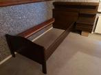 Eenpersoonsbed met nachtkastje, Huis en Inrichting, Ophalen, 90 cm, Eenpersoons, Bruin