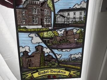 Glas in lood raamhanger Budel Dorplein  beschikbaar voor biedingen