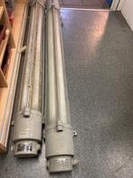 Industriële Bunkerlampen - Set van 2, Ophalen, Gebruikt, Glas, 100 tot 150 cm
