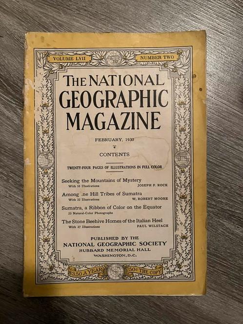 Oud National Geografic magazine van 1930, Antiek en Kunst, Antiek | Boeken en Bijbels, Ophalen of Verzenden