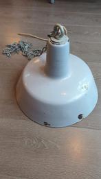 Industriële vintage Philips fabriekslamp grijs emaille, Overige materialen, Gebruikt, Ophalen of Verzenden, Minder dan 50 cm