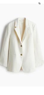 H&M blazer en broek met krijtstreep - nieuw, Kostuum of Pak, Wit, Maat 42/44 (L), Nieuw