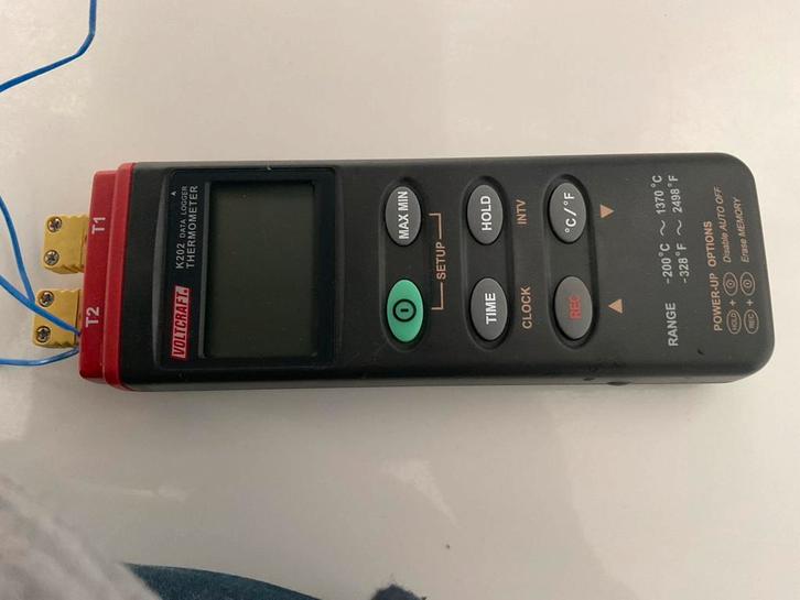 Voltcraft K202 Thermometer - Nauwkeurige Temperatuurmeting, Doe-het-zelf en Verbouw, Meetapparatuur, Ophalen of Verzenden