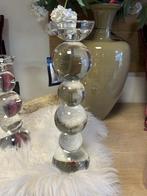 Kristallen Kandelaar met Sculpturale Bollen, Ophalen, Kristal