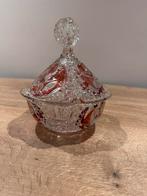 Gaaf bohemia crystal Dekselschaal van kristal te koop, Ophalen of Verzenden, Nieuw, Rond, Glas
