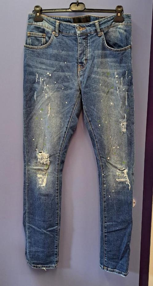 Nickelson Spijkerbroek maat 33 uniek design artnr 48870, Kleding | Heren, Spijkerbroeken en Jeans, Zo goed als nieuw, W33 - W34 (confectie 48/50)