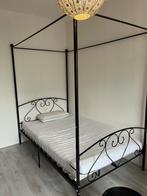 Bed, Huis en Inrichting, Slaapkamer | Bedden, Ophalen, Eenpersoons, Zwart, 140 cm