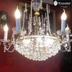 Kristallen kroonluchter klassiek antiek 6 arms kandelaars
