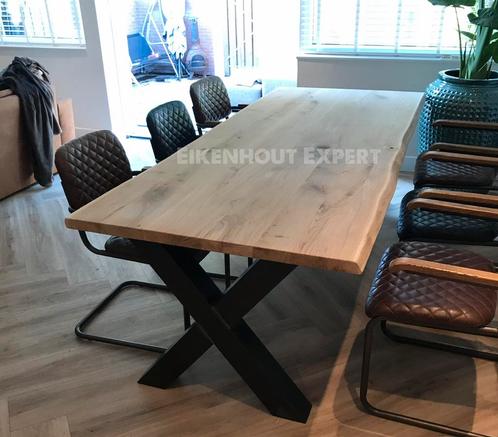 Eiken Boomstam Tafel Eettafel Eikenhout Boomstamtafel ACTIE, Huis en Inrichting, Tafels | Eettafels, Ophalen of Verzenden