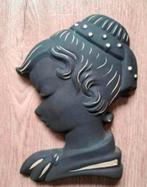 Vintage keramiek L'Ancora meisjes wandhoofdje 601., Antiek en Kunst, Antiek | Keramiek en Aardewerk, Ophalen of Verzenden